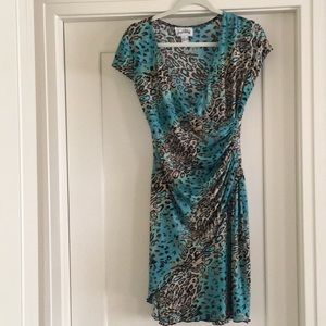 Beautiful Joseph Ribkoff faux wrap dress. EUC.